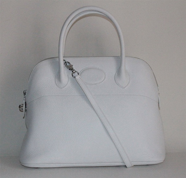 High Quality Replica Hermes Bolide Togo Leather Tote Bag White 509084 - Click Image to Close